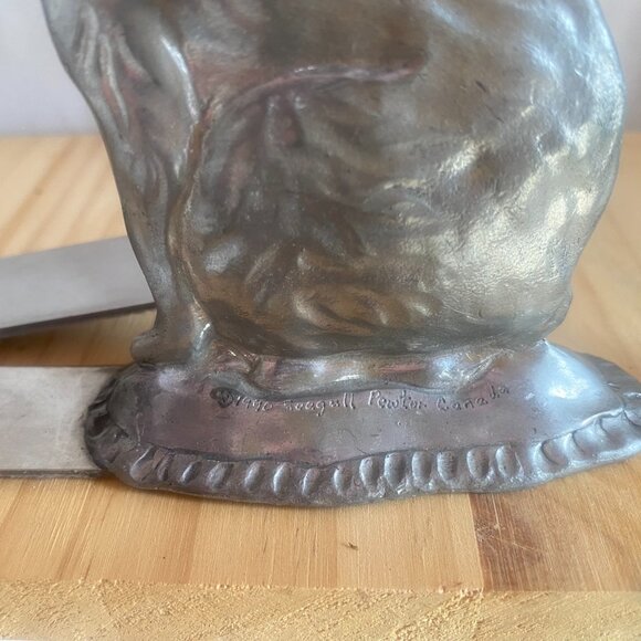 23-(VHD) Vintage. Home Decor. Seagull Pewter Canada. Cat. Bookends. - Picture 5 of 5